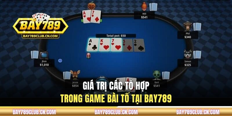 Giá trị các tổ hợp trong game bài tố tại BAY789